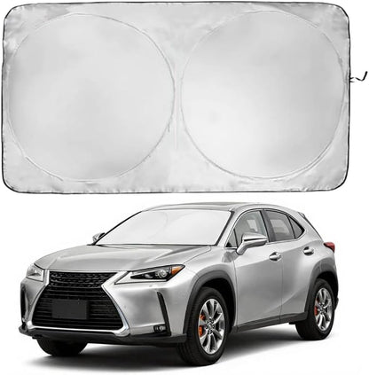 Windshield Sun Shade | Compatible for Lexus UX (2019-2026) | Certified 99.87% UVB & 99.02% UVA Car Sun Shade. Award Winning Sunshade - Patented Technology | Car Shades by Kinder Fluff