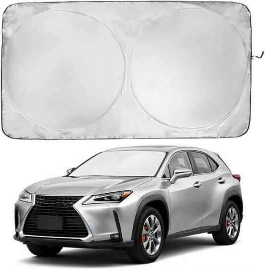 Windshield Sun Shade | Compatible for Lexus UX (2019-2026) | Certified 99.87% UVB & 99.02% UVA Car Sun Shade. Award Winning Sunshade - Patented Technology | Car Shades by Kinder Fluff