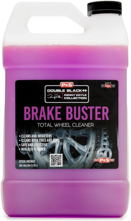 P & S PROFESSIONAL DETAIL PRODUCTS - Brake Buster Wheel and Tire Cleaner - Non-Acid Formula Safe For All Wheel Types, Removes Brake Dust, Oil, Dirt, Light Corrosion - 1 Gallon
