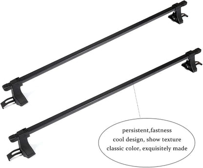 cciyu Roof Rack Cross Bars Universal 54" Window Frame Fits Naked Roof Models ONLY Black Car Cross Bar for Rooftop Cargo Carrier Bag Basket Luggage Kayak Canoe Bike Snowboard Skiboard