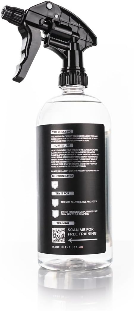 Tire Shine - Silicone-Based Formula Creates Lasting Showroom Shine on Rubber Tires and Trim; Ready-to-Use Formula - 32 oz