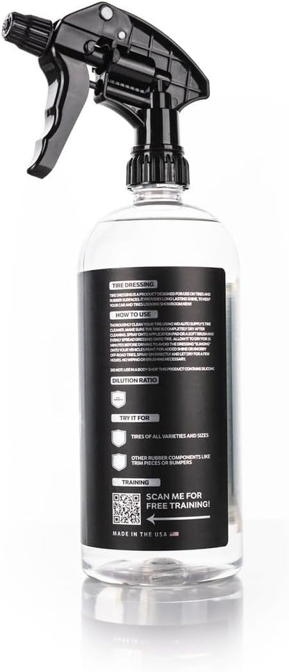 Tire Shine - Silicone-Based Formula Creates Lasting Showroom Shine on Rubber Tires and Trim; Ready-to-Use Formula - 32 oz