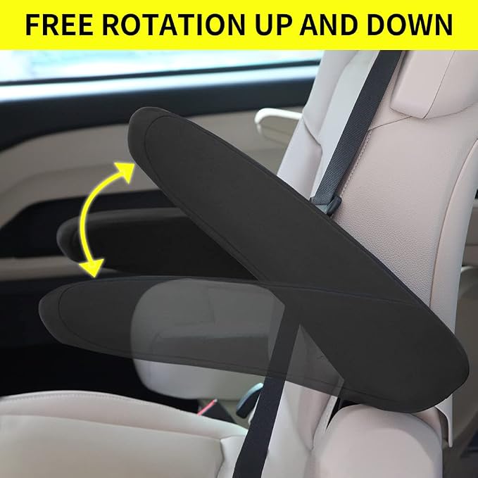 AOMSAZTO for Honda CRV 1997-2010 Seat Armrest Covers Black Arm Rest Cover Replacement Fabric One Pair