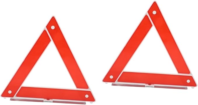 2pcs Foldable Emergency Triangle Sign Roadside Safety Warning Signs for Car Trucks