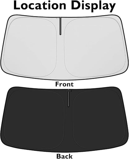BIBLOZ Car Windshield Sun Shade for Toyota 4Runner 2014-2025 2026, SR5, Limited, TRD(Sport, Off Road, Platinum, Pro) Accessories Foldable Car PET Sunshade Keeps The Cool Inside
