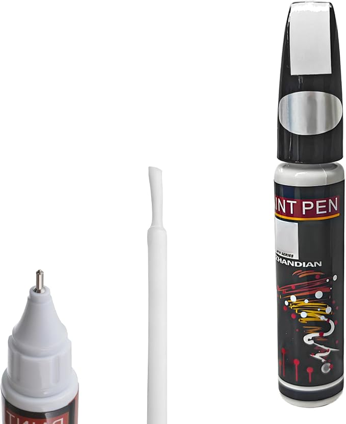 Touch Up Paint for Cars, Two-In-One Auto Body Scratch Repair Gloss Fill Pen, Professional Easy & Quick Scratch Remover Paint Pen for Most Vehicles, Car Accessories (Pure White)