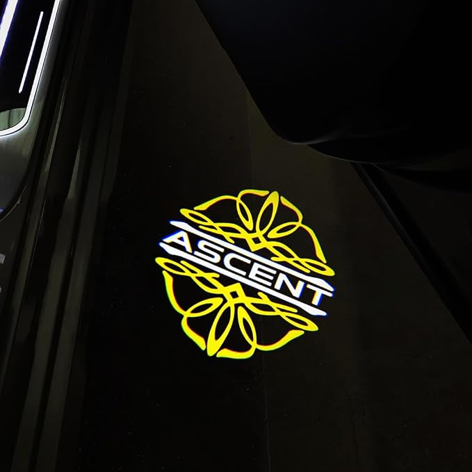 LAST CALL 2Pcs Door Lights Logo for Ascent Puddle Lights Car Door Lights Logo Projector Courtesy LED Ghost Shadow Light Projector Lamps Ascent 2019-2025 Accessories (Ascent-HD) (Ascent-01)