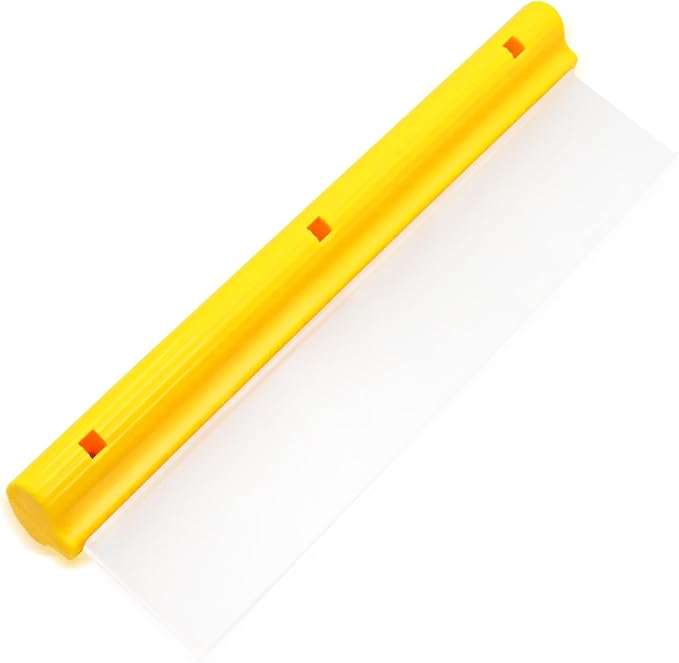12 Inch Silicone Water Blade Car Squeegee -Yellow Windshield Squeegee, Glass Squeegee, Streak-Free, T-Bar Flexible Fast Drying for Auto Wash, Bathroom, Glass Doors