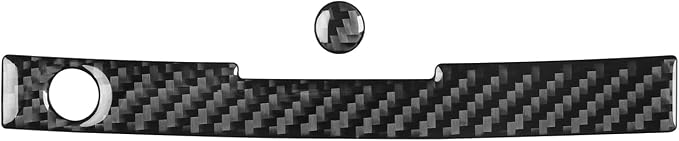 Real Quality Carbon Fiber Sticker Car Front Roof Overhead Accent Light Trim Strip Reading lamp Decal Compatible with Dodge Charger 2008 2009 2010 Interior Accessories Decor 2pcs Black