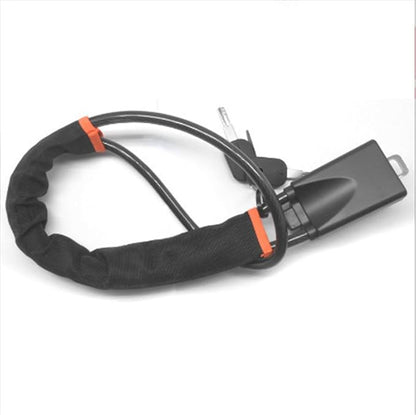 for Car Steering Wheel Lock Steel Cable Rope Extended and Thick Safety Belt Buckle General Automobile Front Anti-Theft(Black)