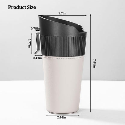 Car Trash Can, Mini Leakproof Vehicle Cup Holder Garbage Container Bin, Portable Automotive Interior Door Trash Storage Organizer Accessories, Universal for Sedan Truck SUV (White)
