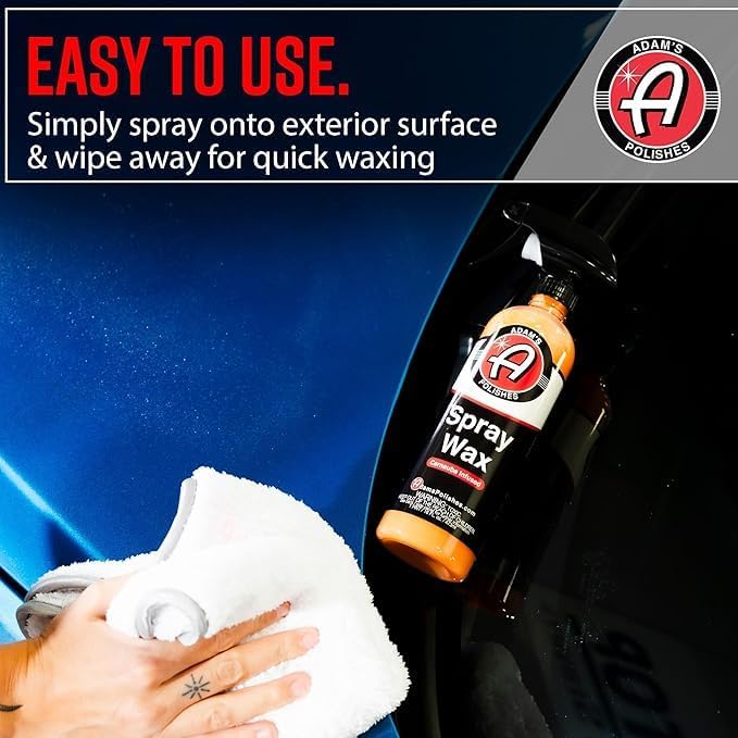 Adam's Polishes Spray Wax Gallon - Premium Infused Carnauba Car Wax Spray For Shine, Polish & Top Coat Paint Protection | Car Wash Enhancer & Clay Bar Lubricant | Car Boat Motorcycle RV Detailing