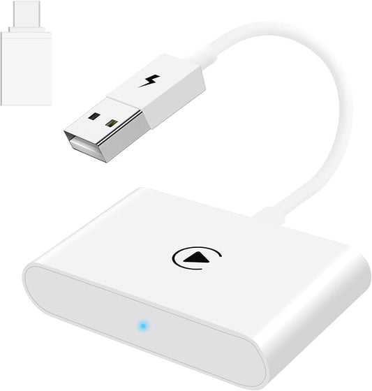 Wireless Carplay Adapter for Apple Carplay Wireless Adapter Convert Wired to Wireless CarPlay Dongle for Wireless Control Plug & Play Fit for Cars from 2015 for iPhone, White