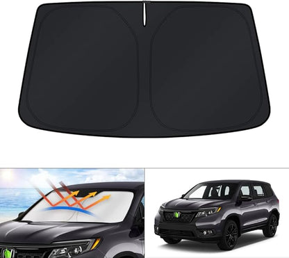 KUST Windshield Sun Shade for 2019-2024 2025 Honda Passport Sport Accessories,SUV,EX-L,Touring,Eliten Window Sunshade Sun Visor Protector Foldable Blocks UV Rays Keep Your Car Cooler