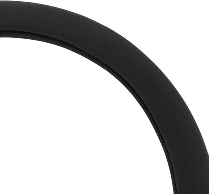 BDK Ergonomic Soft Grip Steering Wheel Cover - Sporty Leather Grip for Standard Size Wheels 14.5-15 inch Black
