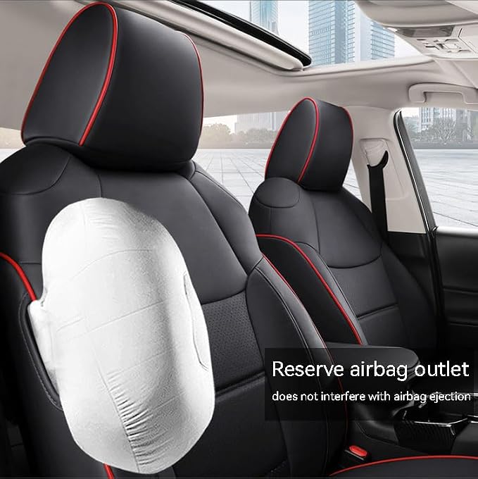 Custom Fit RAV4 Hybrid Car Seat Covers for Select Toyota RAV4 Hybrid (Not for 2019-2025 Hybrid/Prime SE,XSE) 2019 2020 2021 2022 2023 2024 2025 - Full Set,Leather(Beige)