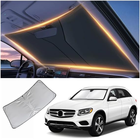 Windshield Sun Shade for Mercedes-Benz Glc Front Window Shades Cover for 2010-2024 2025 2026 Glc Windshield Sun Visor Protector Car Accessories