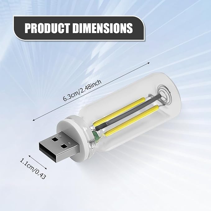 USB LED Car Interior Atmosphere Light, Car USB Night Light, Plug-in Auto Ambient Lighting Retro Lamps, Touch Adjustment LED Automotive Night Lamp Auto Accessories for bedrooms Camping (White)