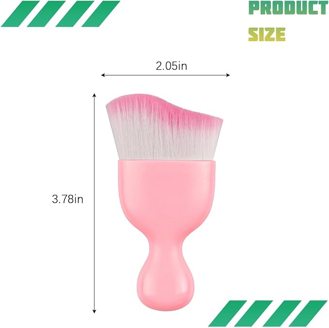 Car Interior Detailing Brush, Curved Soft Bristles Vehicle Removal Dust Collectors, Scratch-Free Automotive Cleaning Tool Accessories, Universal for Truck SUV Sedan (Pink Handle/White Bristle)