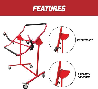 LAUCO Adjustable Bumper Repair Stand, Securely Holds Plastic Car Bumper Covers for Automotive Bodyshop Repair Multiple Angles 5 Locking Positions, Paint Bodywork, Wheels Sand, Prep, Spray Primer 08044