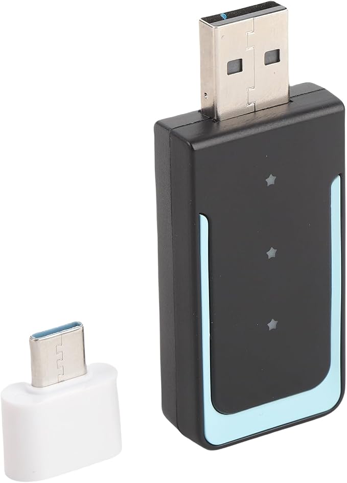 2 in 1 Wireless CarPlay Adapter, Wired to Wireless Converter for CarPlay and Android Auto, Bluetooth 5.0 WiFi Plug and Play Car Dongle CP508A (CP508A)
