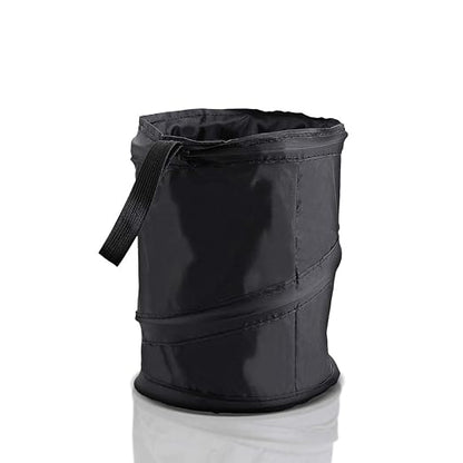 ZONETECH Universal Traveling Portable Car Trash Can - Black Collapsible Pop-up Leak Proof Trash Can- for Garbage to Organize Car, Waste Basket Bin, Rubbish Bucket (1 Pack)