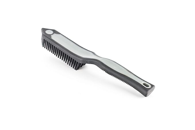 Detail Factory Pet Hair Brush for Car Interior, Rubber Bristle Fur Remover for Carpet, Upholstery, Seats, Cargo Areas & Pet Beds, Gray
