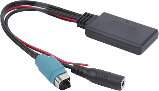 Qiilu for Cda 9884 Bluetooth Adapter Car Bluetooth Radio Cable Abs Car Bluetooth Radio Aux Cable Microphone Handsfree Adapter Fit for Kce‑236B Cda‑9852 E