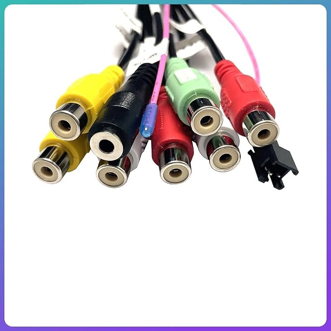 Android Radio Car Accessories RCA Output Wire 20 Pin Aux-in Subwoofer Microphone Fan Adaptor Universal Cable(With 4G SIM Slot)