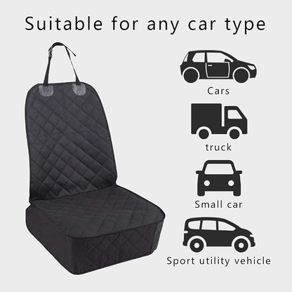 Waterproof Front Seat Car Cover, Pet Front Cover for Cars, Scratch Proof & Nonslip Seat Pet Cover, Dog Car Seat Cover with Seat Belt Fits Most Cars, Suvs