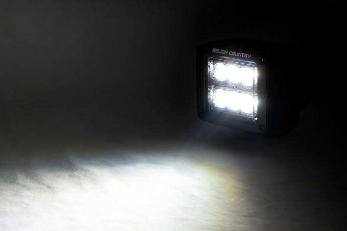 Rough Country 2" Black Series Square CREE Cube LED Lights | Flood - 70133BL