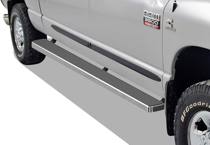 APS (304 Stainless Steel Polished Silver 6 inches) Running Boards Nerf Bars Side Steps Compatible with Ram 1500 2009-2018 Crew Cab & Ram 2500 3500 2010-2026