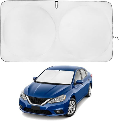 Windshield Sun Shade | Compatible for Honda HRV (2016-2022) | Certified 99.87% UVB & 99.02% UVA Car Sun Shade. Award Winning Sunshade - Patented Technology | Car Shades by Kinder Fluff