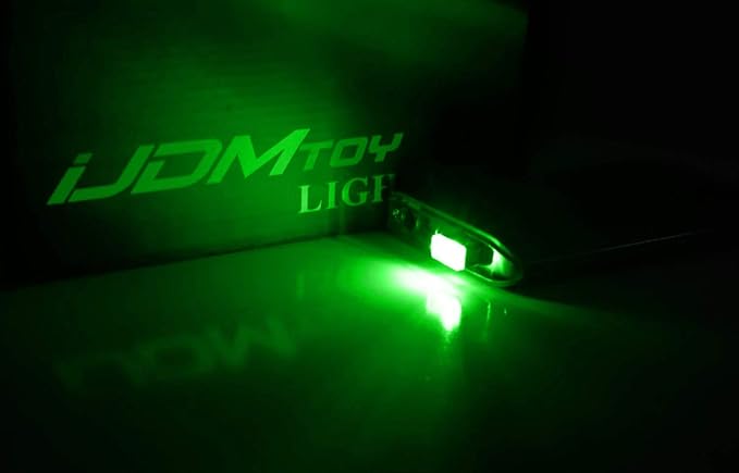 iJDMTOY Emerald Green USB Plug-in Miniature/Nano LED Car Interior Ambient Accent Lighting Kit