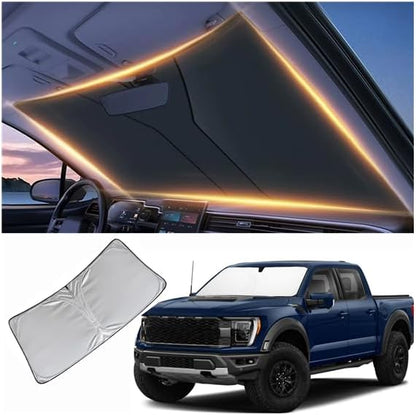 Windshield Sun Shade for Ford F150 Front Window Shades Cover for 2009-2024 2025 2026 F150 Windshield Sun Visor Protector Car Accessories