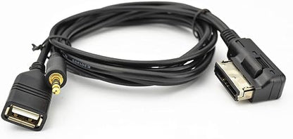 AMI MMI MDI to 3.5mm Jack Music Interface Aux Cable Compatible with A3 A4 A6 Q5 Q7 V.W