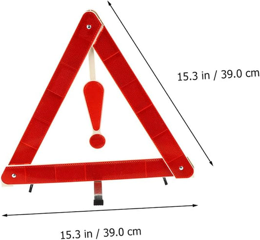 4pcs Adopted is Sturdy and Practical Triangle Warning Sign Car Warning Sign Road Safety Kit for