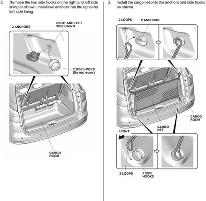 Trunk Organizer Cargo Net for Honda Odyssey 2018–2026 – Envelope Style Cargo Net for Van – Premium Mesh Elastic Car Trunk Organizer Vehicle Carrier Storage – Compatible with Odyssey