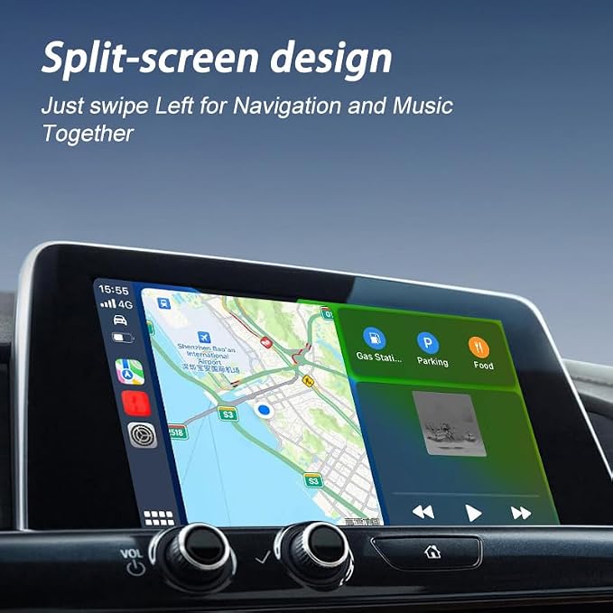 Wireless Carplay Adapter for Buick Enclave 2018 2019 2020 2021 2022 2023 2024, Convert Wired CarPlay to Wireless, 2-in-1 Mini USB Design, Plug and Play, Stable Connection