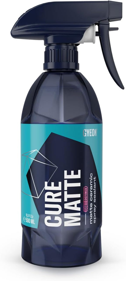 GYEON Cure Matte Redefined Hydrophobic Ceramic Spray Sealant for Matte Paint Vinyl PPF Vehicles with Silica Protection and Water Beading Long‑Lasting Matte Finish