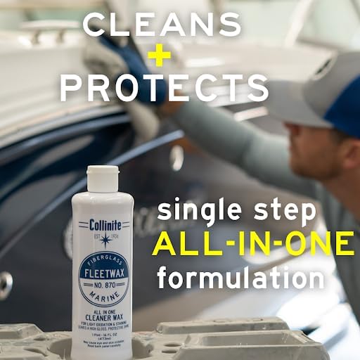 Collinite No. 870 Fleetwax Cleaner-Wax, Microfiber Towel & Applicator Combo