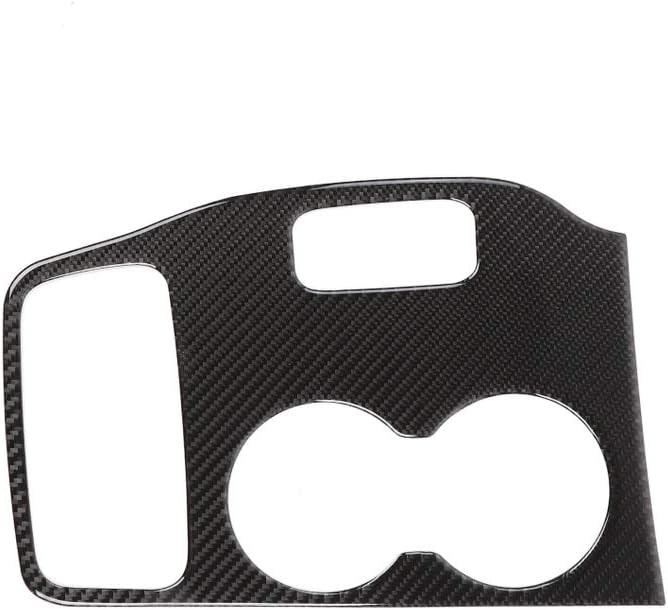 YOCTM for Jeep Grand Cherokee 2014 2015 Interior Accessories Black Real Carbon Fiber Center Console Cup Holder Cover Trim