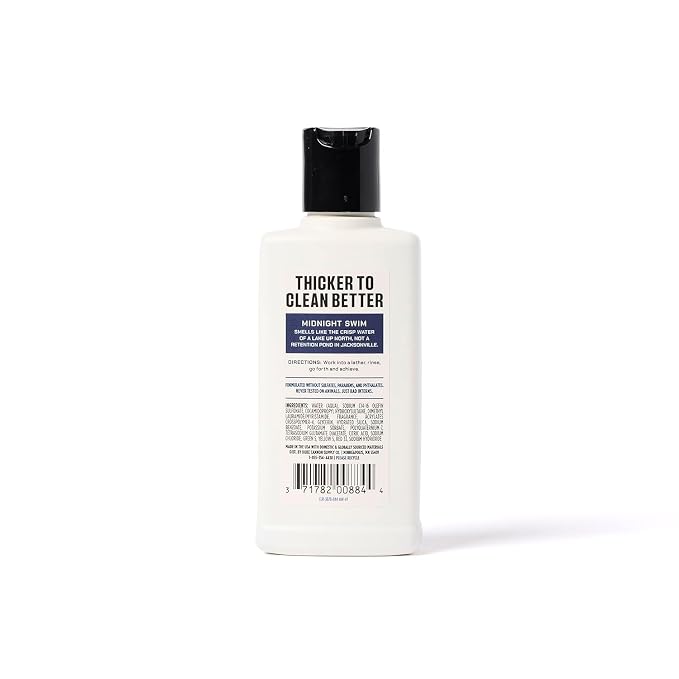Duke Cannon Supply Co. THICK High Viscosity Travel Size Body Wash for Men - 3 fl oz - Midnight Swim - Sandalwood + Lavender Scent - Mineral-Enriched, Cleansing Shower Gel