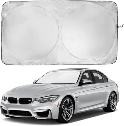 Windshield Sun Shade | Compatible for BMW 3 /F30/F31/F80/M3 2013-2018 | Certified 99.87% UVB & 99.02% UVA Car Sun Shade. Award Winning Sunshade - Patented Technology | Car Shades by Kinder Fluff