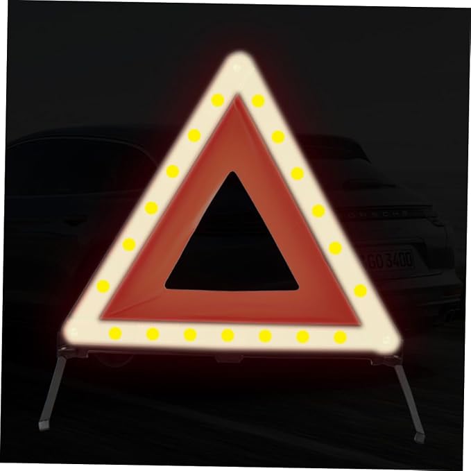 Automotive Warning Triangle Sign Roadside Hazard Kit Design for Trucks Suvs