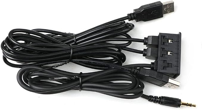 Car Dash Flush Mount AUX USB Port 1.5M Panel Dual USB Extension Cable Adapter