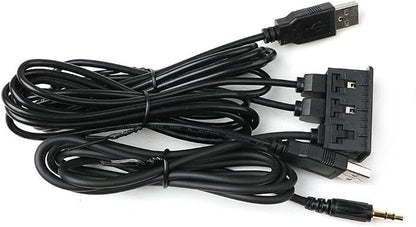 Car Dash Flush Mount AUX USB Port 1.5M Panel Dual USB Extension Cable Adapter