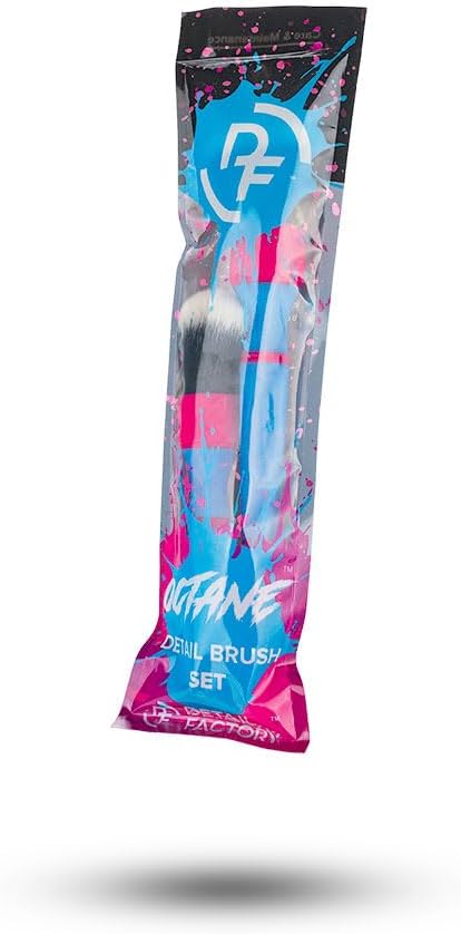 Detail Factory - TriGrip Ultra-Soft Detailing Brush Set - Scratch-Free Cleaning for Exterior, Interior Panels, Emblems, Badges, Gauges, Infotainment Screen - Octane Underglow