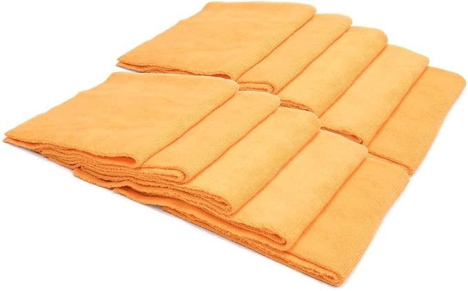 Autofiber [Mr. Everything] Premium Paintwork and Coating Leveling Towel (16"x16") 10 Pack (Orange)
