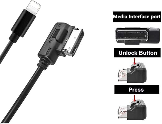 AMI Music Interface Aux Cable Compatible with A3/A4/A5/A6/A8/S4/S6/S8/Q5/Q7/R8/TT with MMI 3G+ System for 13 Pro, 13 Pro Max,14, 14 Pro, 14 Pro Max (6 FT)